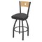 Holland Bar Stool Co 30" Swivel Counter Stool, Bronze Finish, Nat Back, Canter Storm Seat 83030PWNatMplB004 - alternate 1